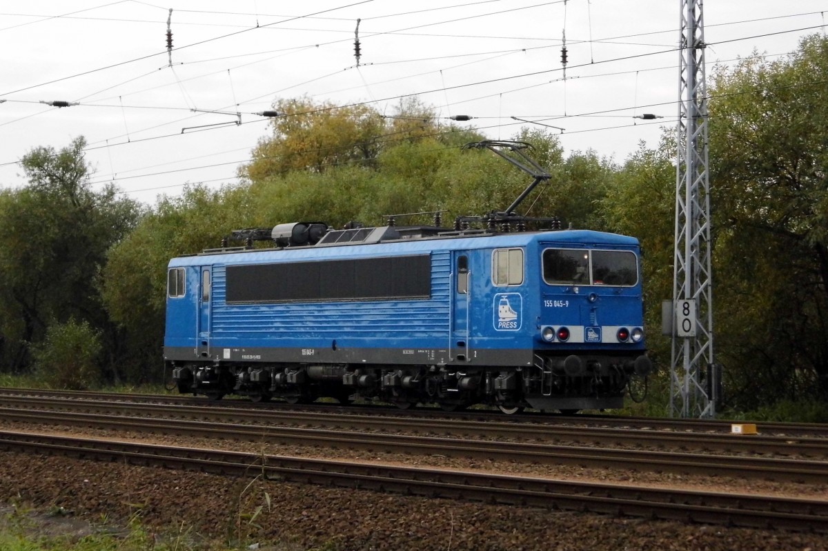 Am 18.10.2015 stand die 155 045-9 von der Press in Borstel .