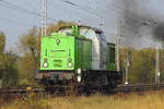 Am 18.10.2017 Rangierfahrt von der 202 787-8 von der SETG in Borstel 