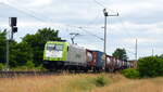 Am 22.06.2021 fuhr die 185 650-9 von Captrain- ITL  aus Richtung Salzwedel und fuhr weiter in Richtung Stendal .