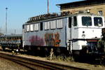 Am 13.10.2018 stand die DP 53 (142 132-0 )  von der  EGP – Eisenbahngesellschaft Potsdam,  im Historischen Lokschuppen Wittenberge ,