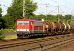 Am 06.08.2015 kam die MEG 708 (155 046-6)    aus Richtung Braunschweig nach Niederndodeleben und fuhr weiter in Richtung Magdeburg .