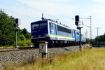Am 22.07.2016 fuhren die 145 023-6 und die 155 045-9 und die 140 042-4 von der Press aus Richtung Borstel nach Stendal .